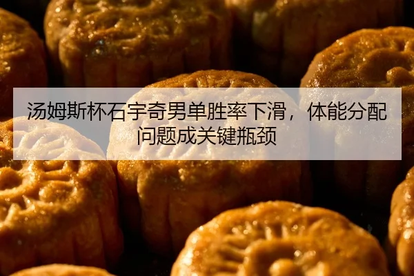 汤姆斯杯石宇奇男单胜率下滑，体能分配问题成关键瓶颈